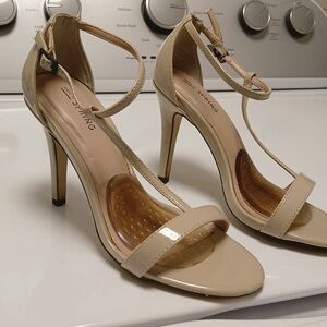 Call It Spring Beige Strappy Heels